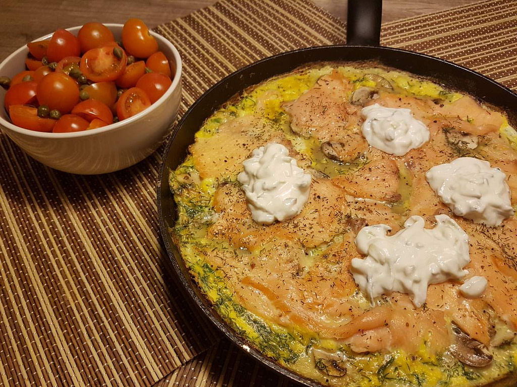 Fritatta met zalm