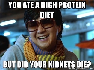 hoge eiwitinname effect nieren gevaarlijk