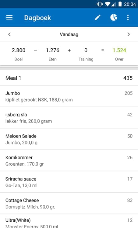 beste app voeding bijhouden
