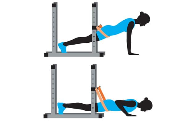 push up met weerstandsband