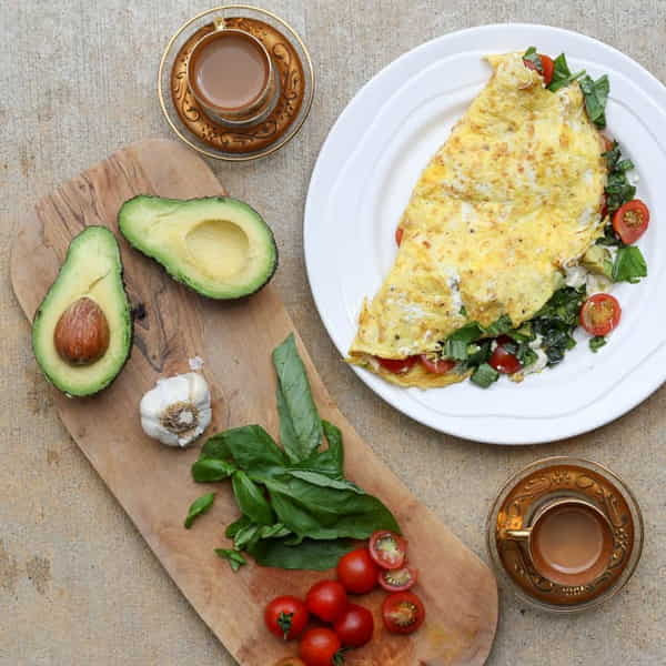mozzarella omelet basilicum