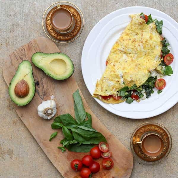 mozzarella omelet basilicum