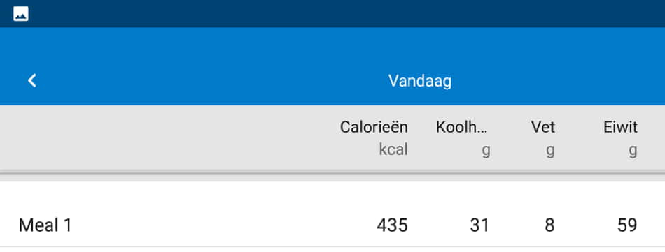 app om voeding bij te houden
